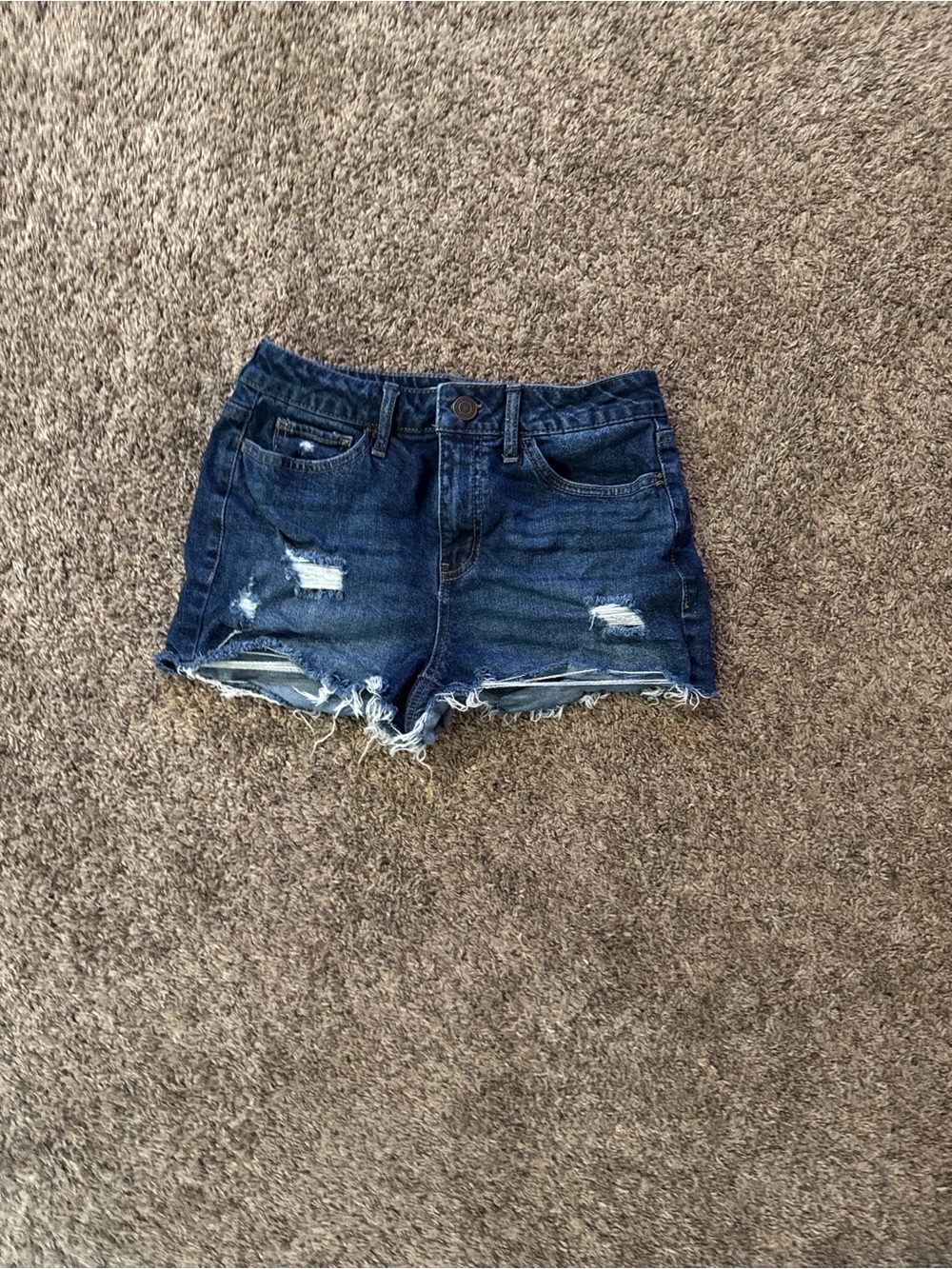 SO Indigo Distressed Denim Cutoff Shorts
